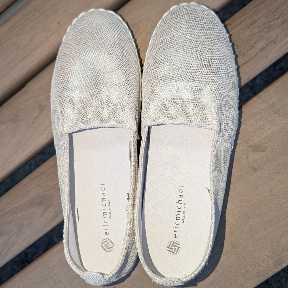 Eric Michael Yvette Leisure Flats in Silver sz 8 - Picture 5 of 11